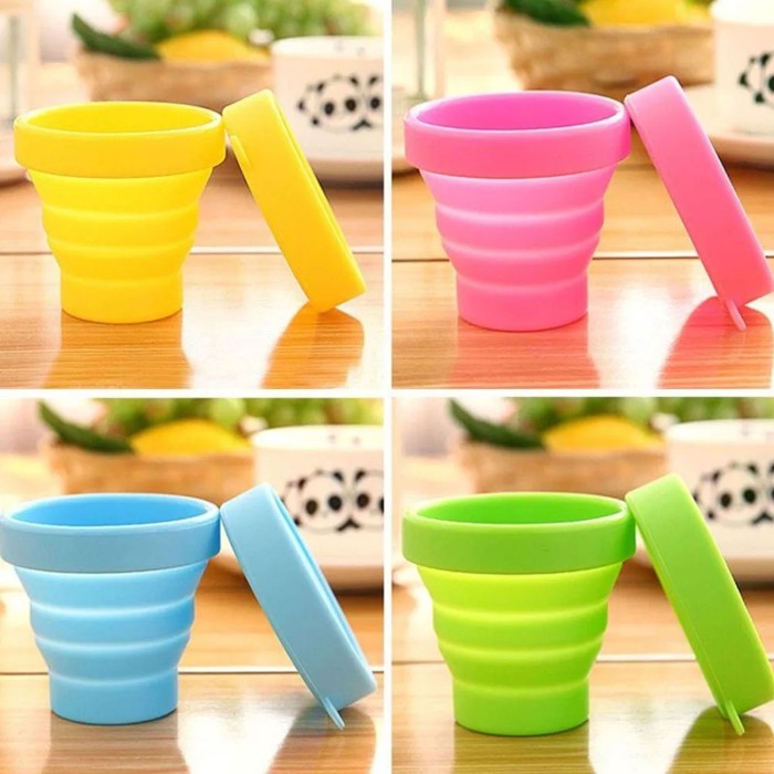 Silicone Colored Foldable Cups 