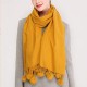 Women’s Cotton Stole with Pom Pom Accents