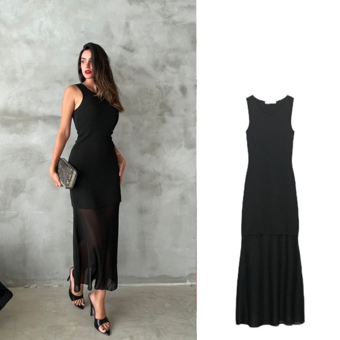 Women's Fashion Black Dress