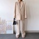 Women's Fashion Beige Set Clothes