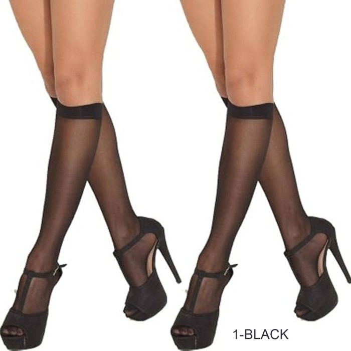 Women's Nylon Knee-High Socks Pack of Two