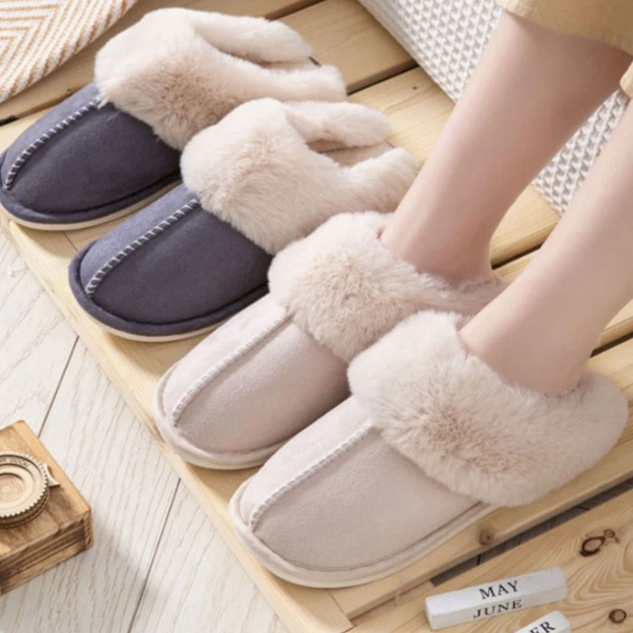 Winter Soft and Warm Furry Flip-Flops