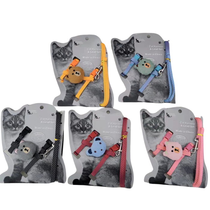 360 PET Cat Harness And Leash Cute Designed Adjustable