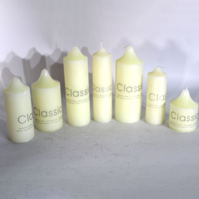 Classic White Pillar Candle