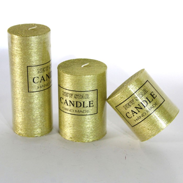 Cylinder Shaped Shiny Candles