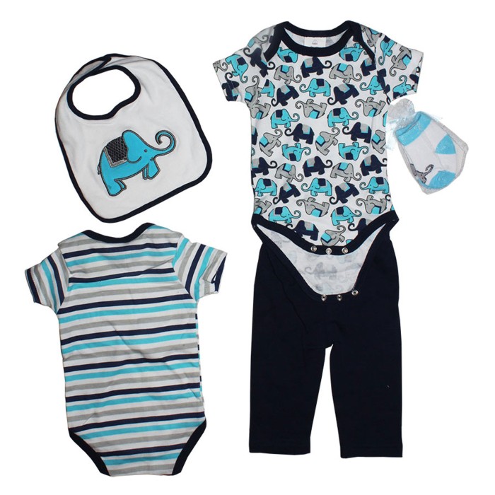 Baby Adorable Five Piece Body Set