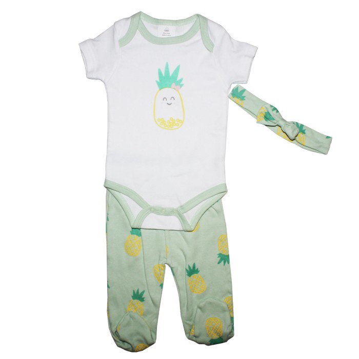 Adorable Pineapple Themed Baby Set of Three