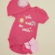 Comfort Pink Baby Bodysuit Set